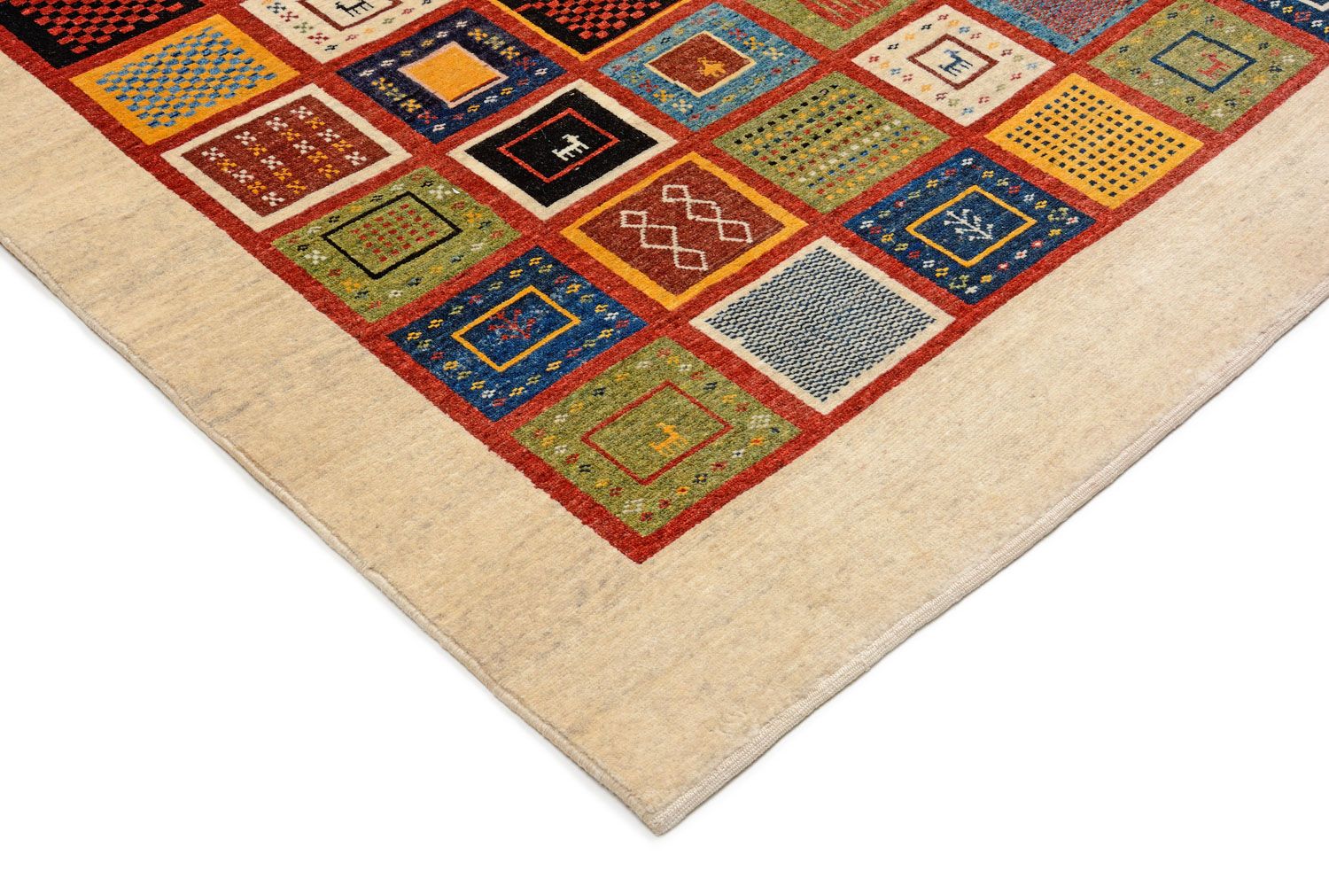 Alfombra Gabbeh - Loribaft Persa - 239 x 163 cm - multicolor