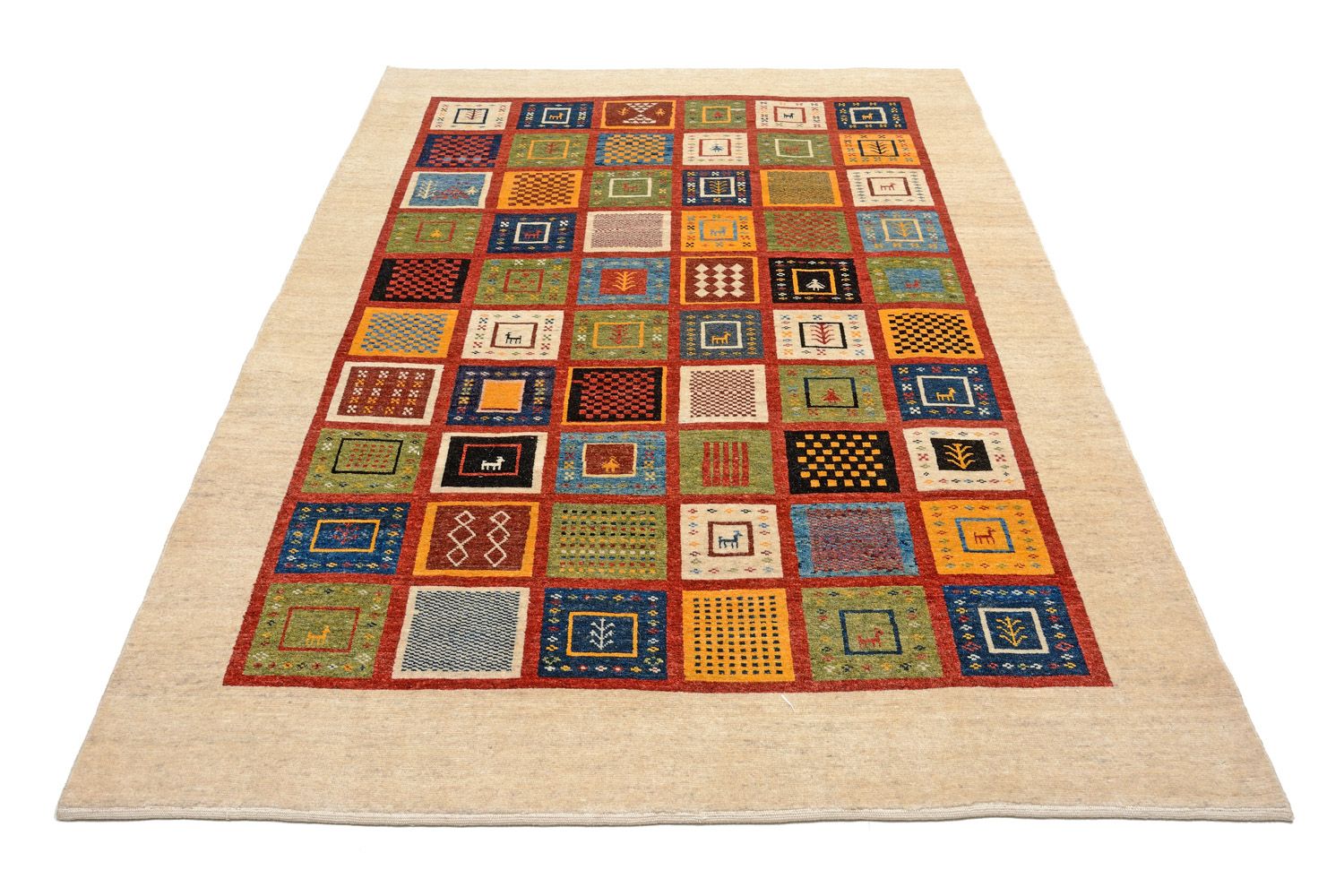 Alfombra Gabbeh - Loribaft Persa - 239 x 163 cm - multicolor