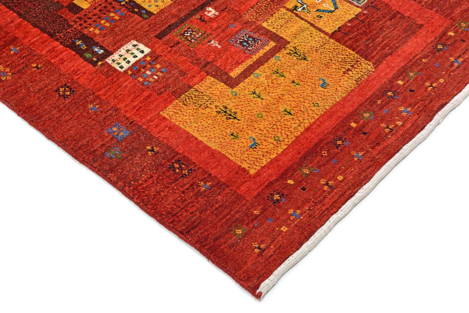 Runner Gabbeh Koberec - Loribaft Perský - 196 x 80 cm - červená