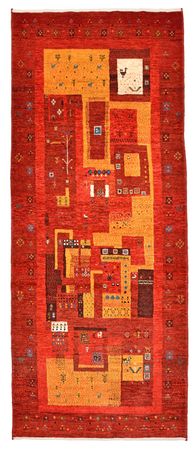 Alfombra de pasillo Alfombra Gabbeh - Loribaft Persa - 196 x 80 cm - rojo