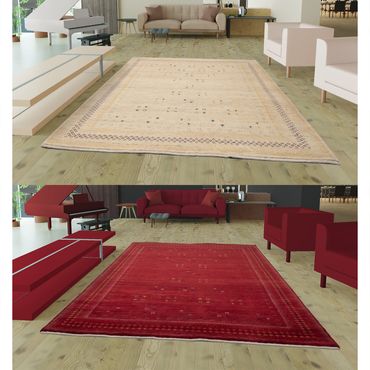 Tapis Gabbeh - Loribaft Indus - Croco - tapis de couloir