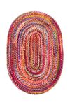 Sisal Rug - ML-Indigostripy - oval