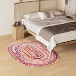 Tapete de sisal - ML-Indigostripy - oval