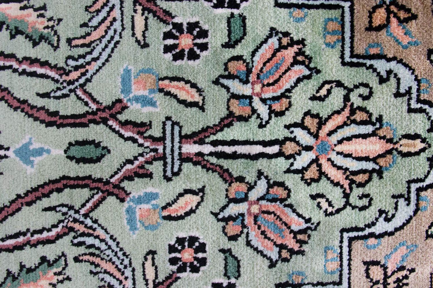 Jedwabny dywan - Kashmir Silk - 120 x 77 cm - jasnozielony