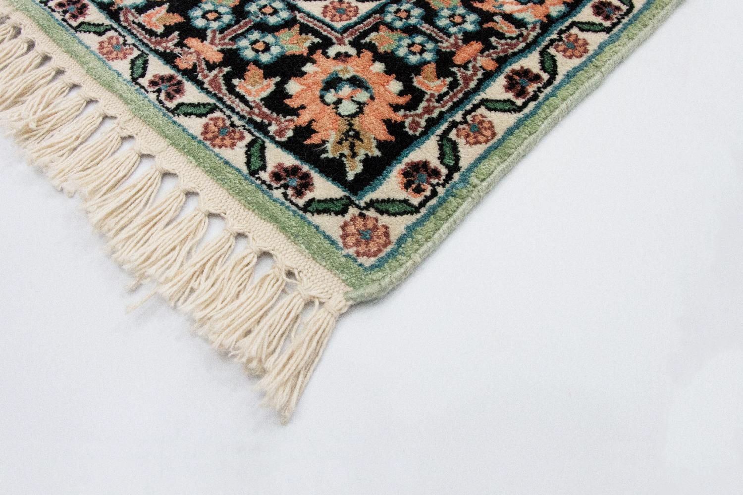 Silk Rug - Kashmir Silk - 120 x 77 cm - light green