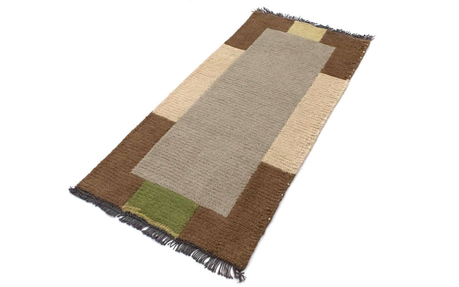 Tapis Népalais - 140 x 70 cm - gris