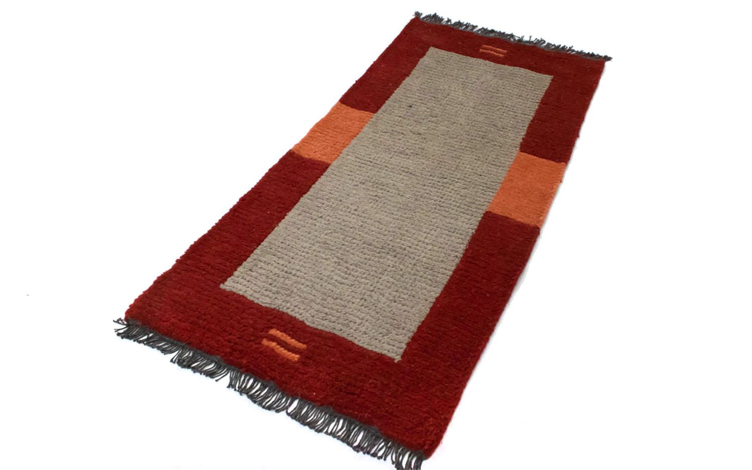 Tapis Népalais - 140 x 70 cm - gris