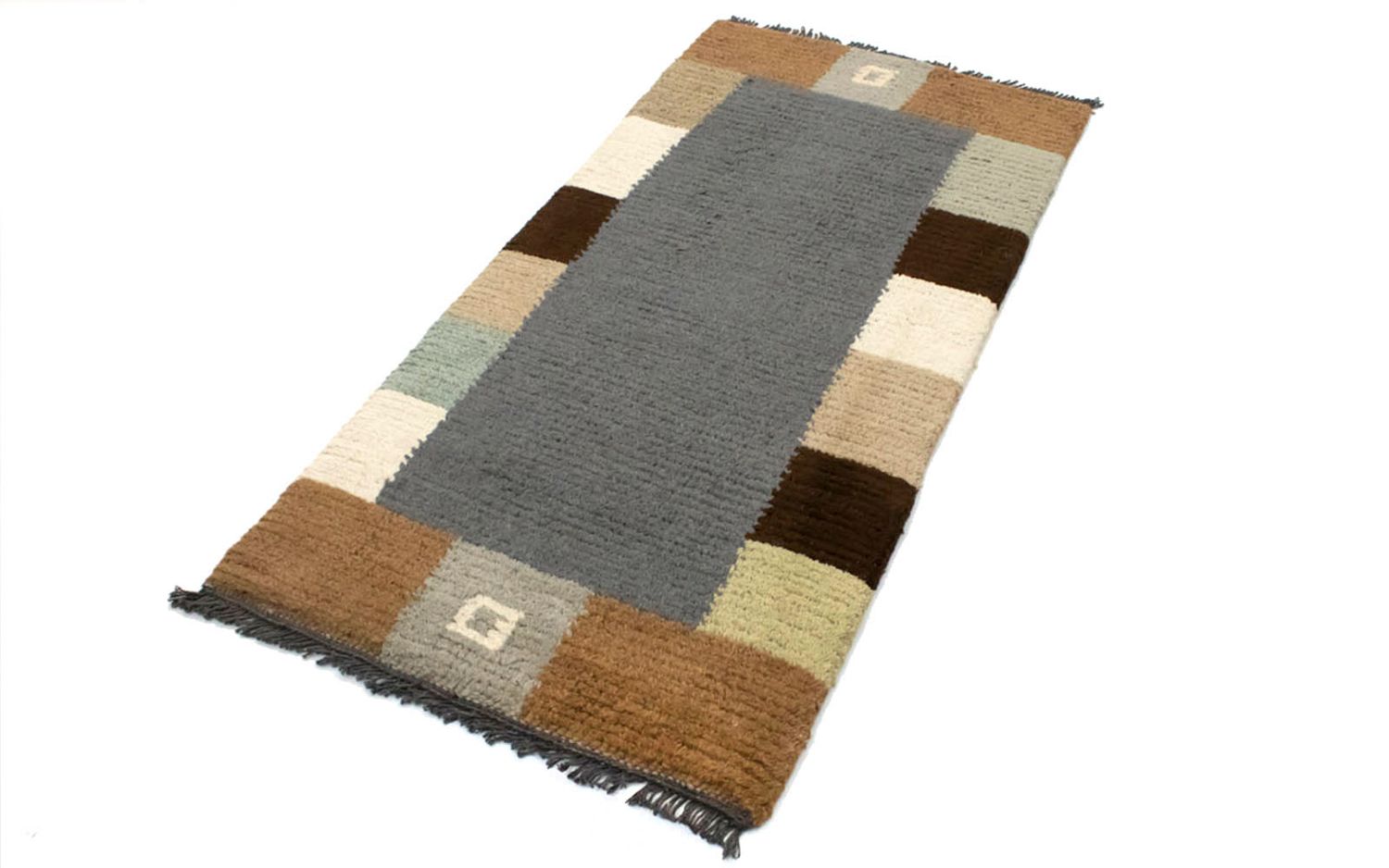 Tapis Népalais - 140 x 70 cm - gris