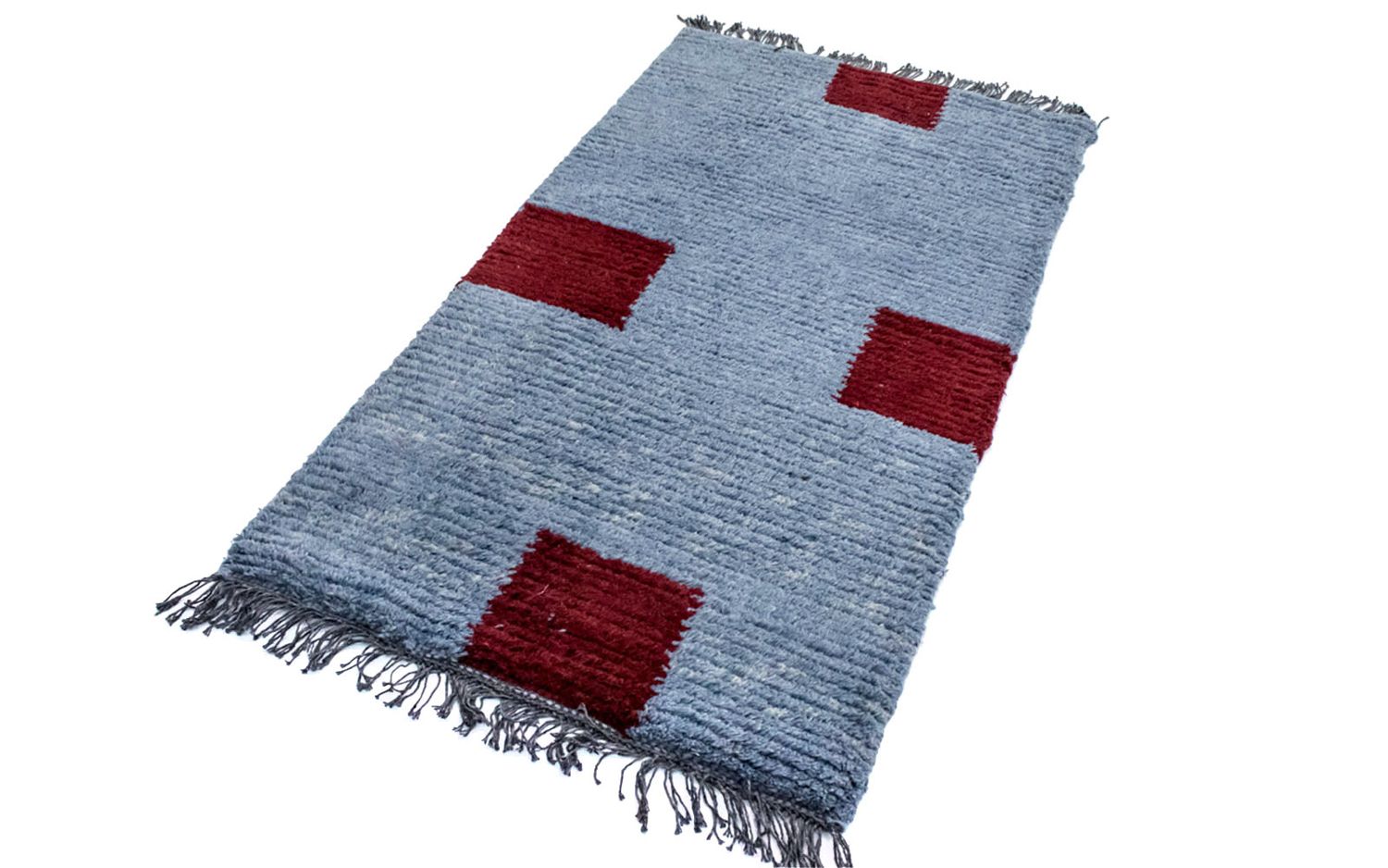 Tapis Népalais - 140 x 70 cm - bleu clair