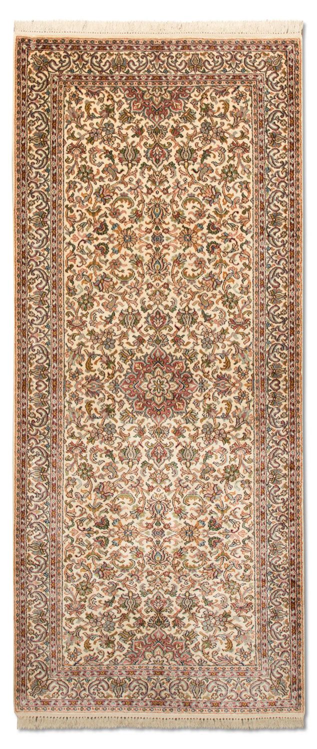 Løber Silketæppe - Kashmir Silk - 192 x 79 cm - beige