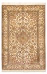 Zijden tapijt - Kashmir Silk - 129 x 83 cm - beige