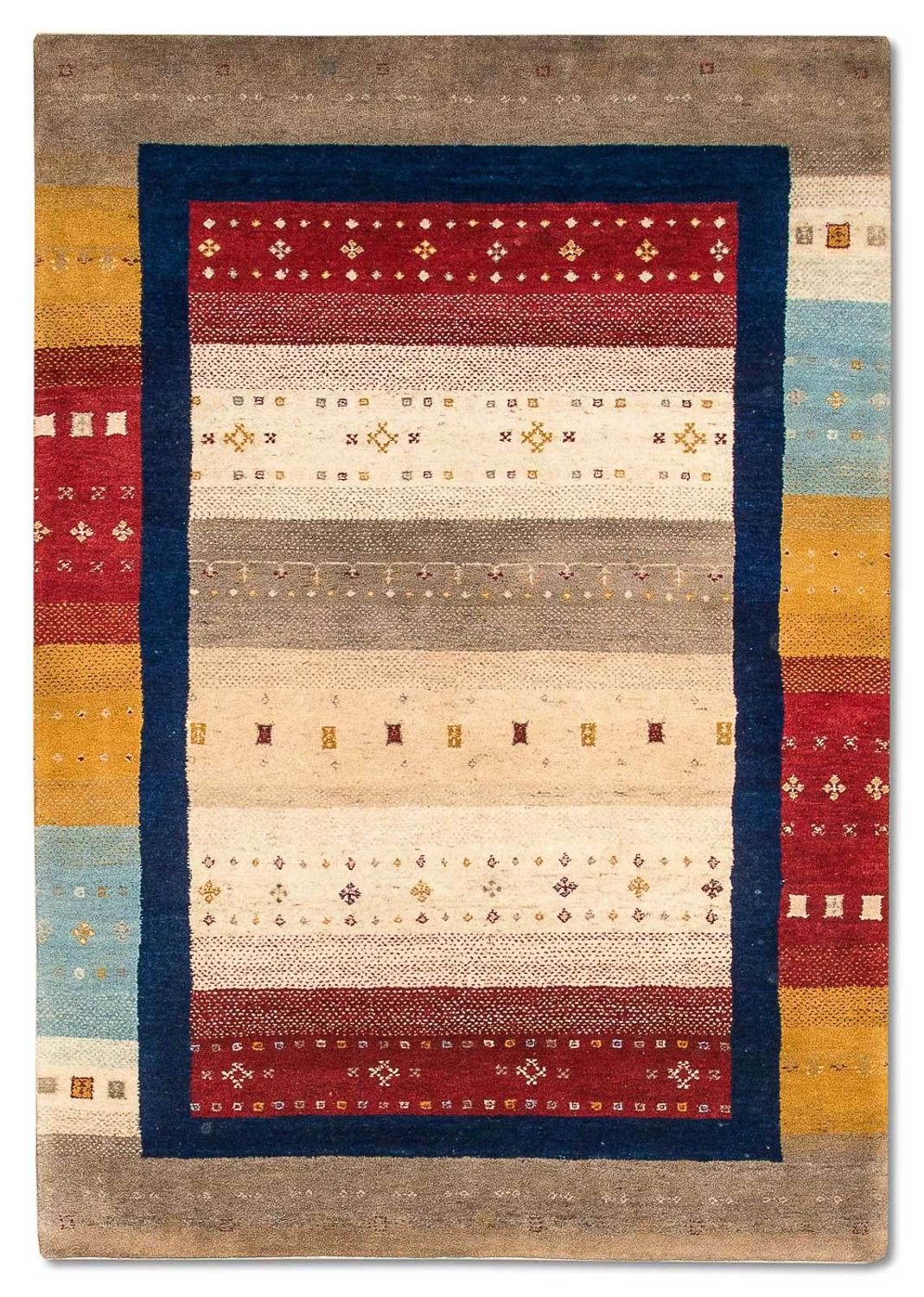 Dywan Gabbeh - Loribaft Perski - 181 x 123 cm - wielokolorowy