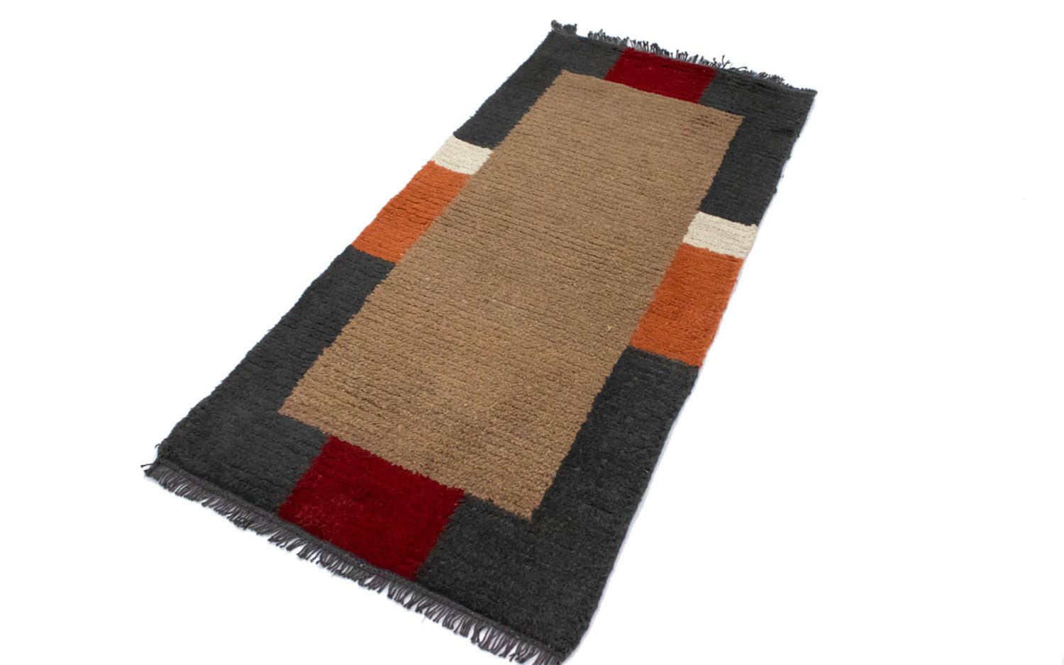 Tapis Népalais - 140 x 70 cm - marron