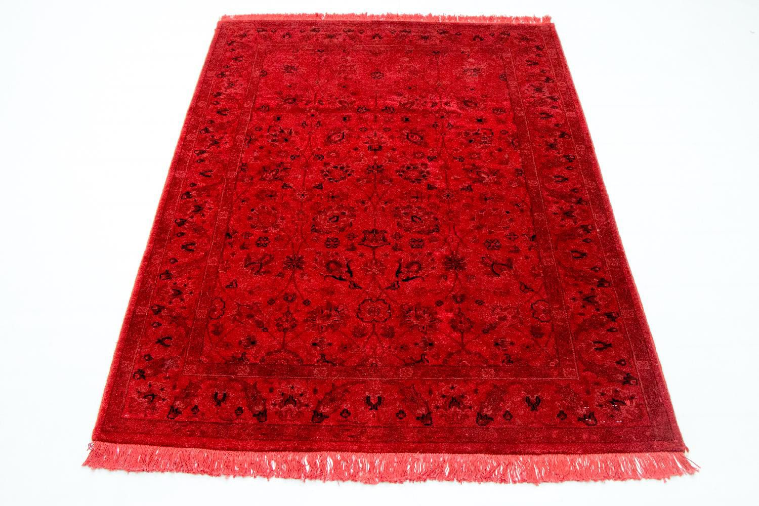 Tapis vintage - 180 x 124 cm - rouge