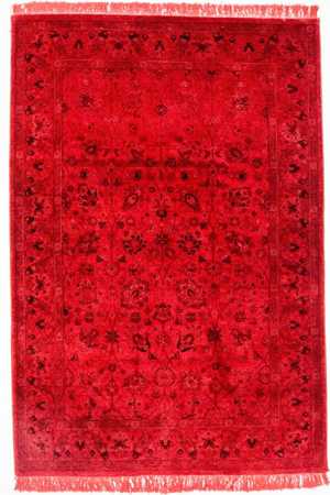 Vintage tapijt - 180 x 124 cm - rood