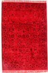 Vintage tapijt - 180 x 124 cm - rood