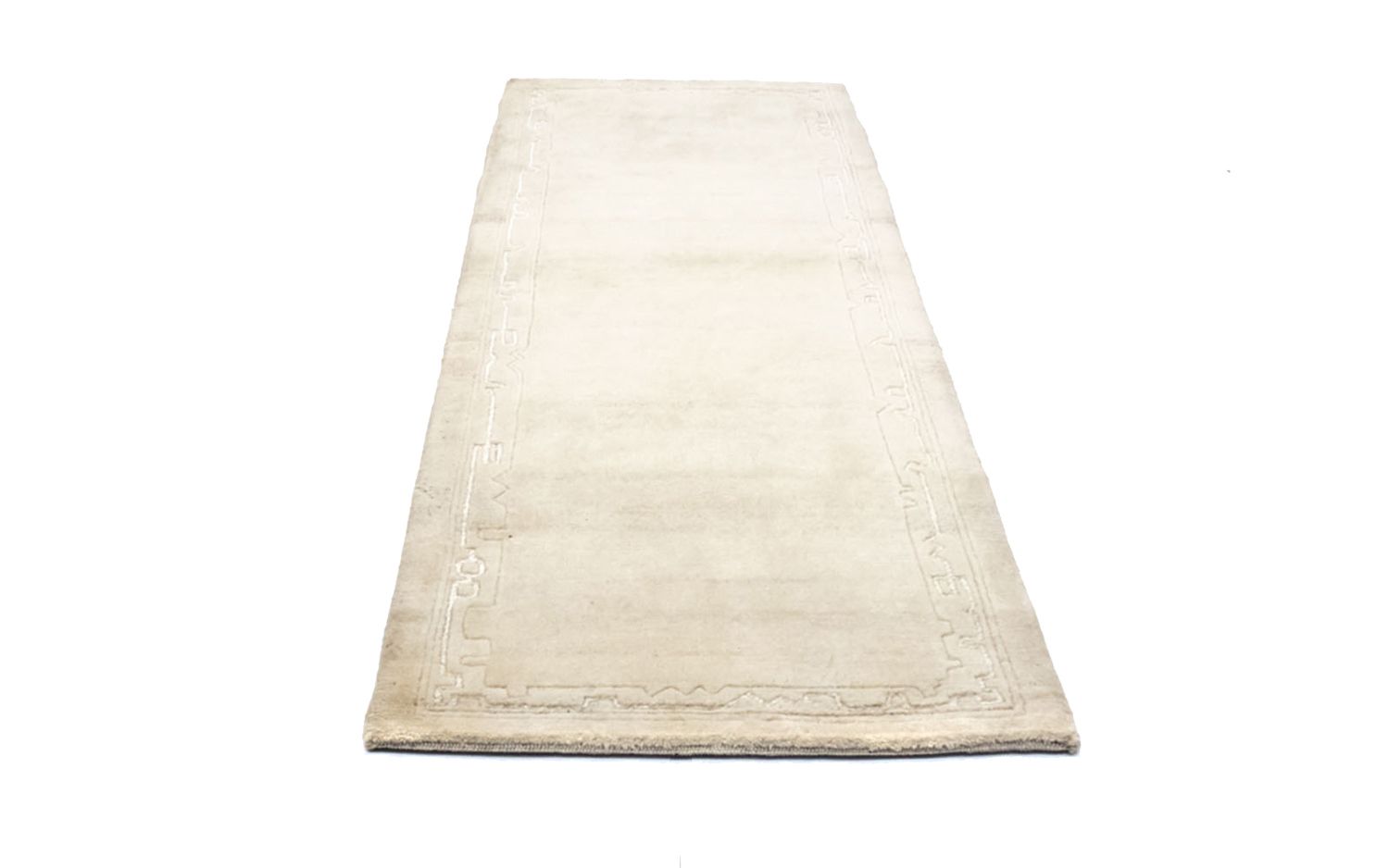 Tapis de couloir Tapis Népalais - 195 x 74 cm - beige