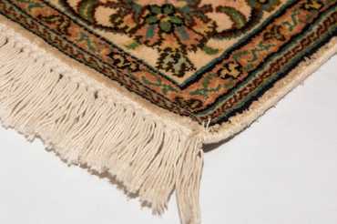 Zijden tapijt - Kashmir Silk - 148 x 93 cm - beige