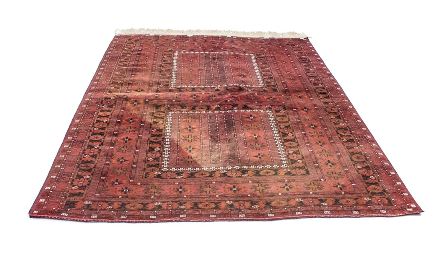 Tapete afegão - Bukhara - 225 x 172 cm - vermelho