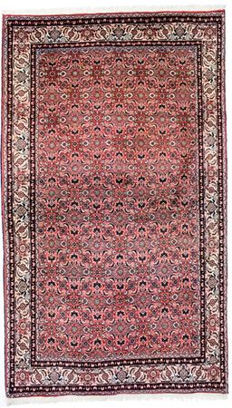 Tapis persan - Bidjar - 216 x 125 cm - rouge clair