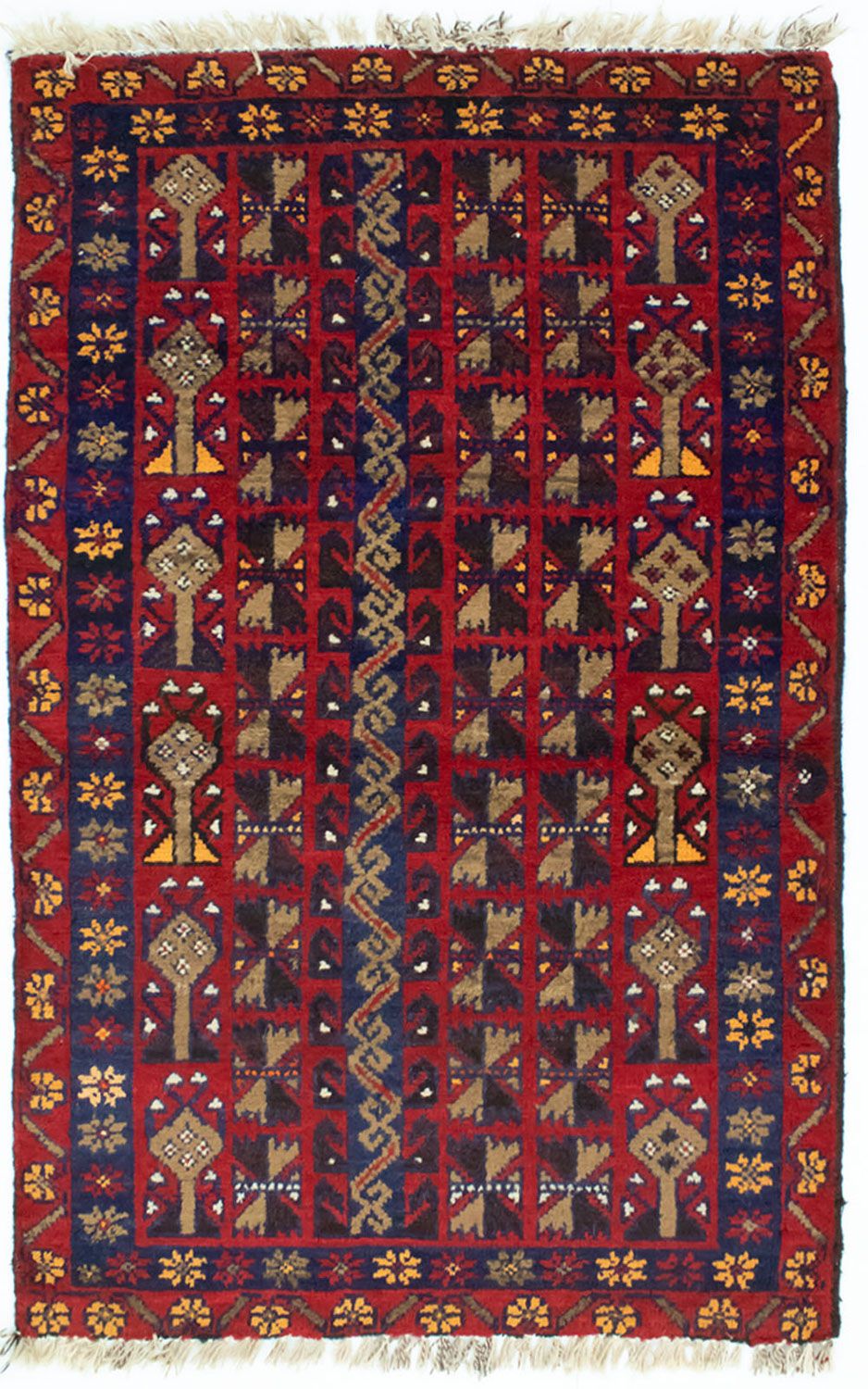 Alfombra Belutsch - 119 x 77 cm - rojo