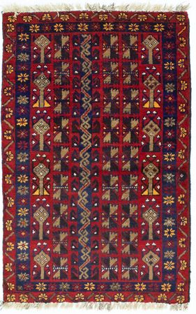 Baluch tapijt - 119 x 77 cm - rood