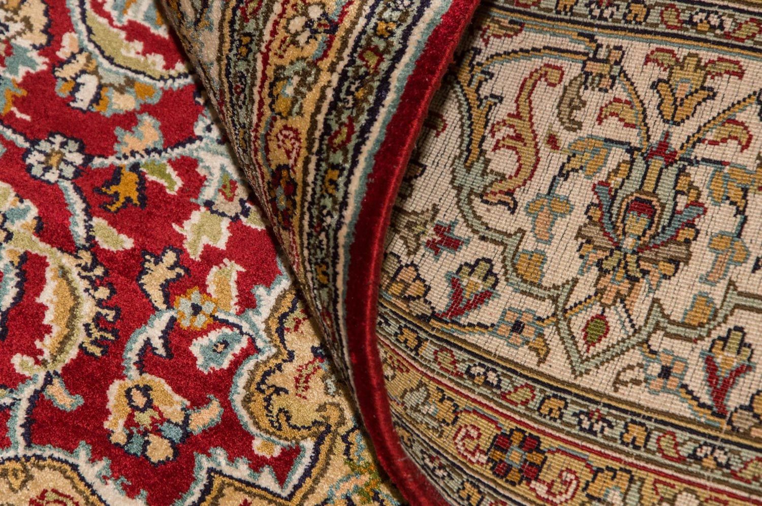 Zijden tapijt - Kashmir Silk - 216 x 153 cm - rood