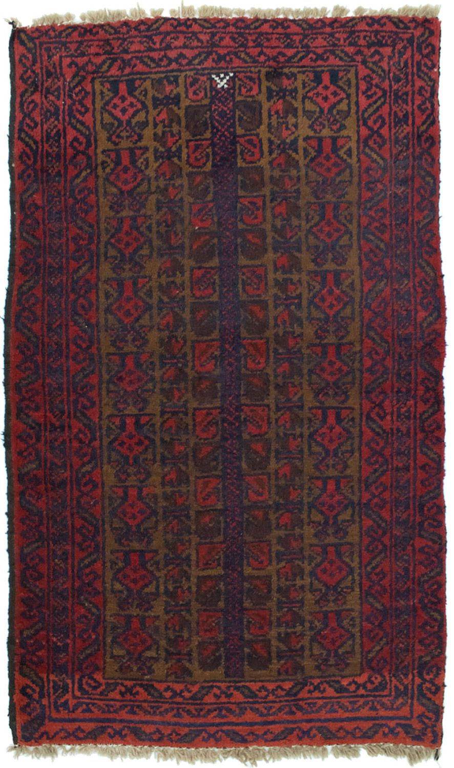 Tapis Belutsch - 126 x 74 cm - rouge