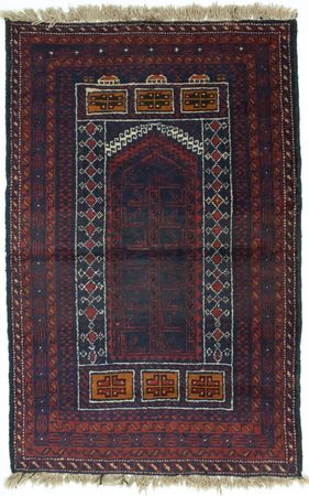 Tapis Belutsch - 139 x 84 cm - multicolore