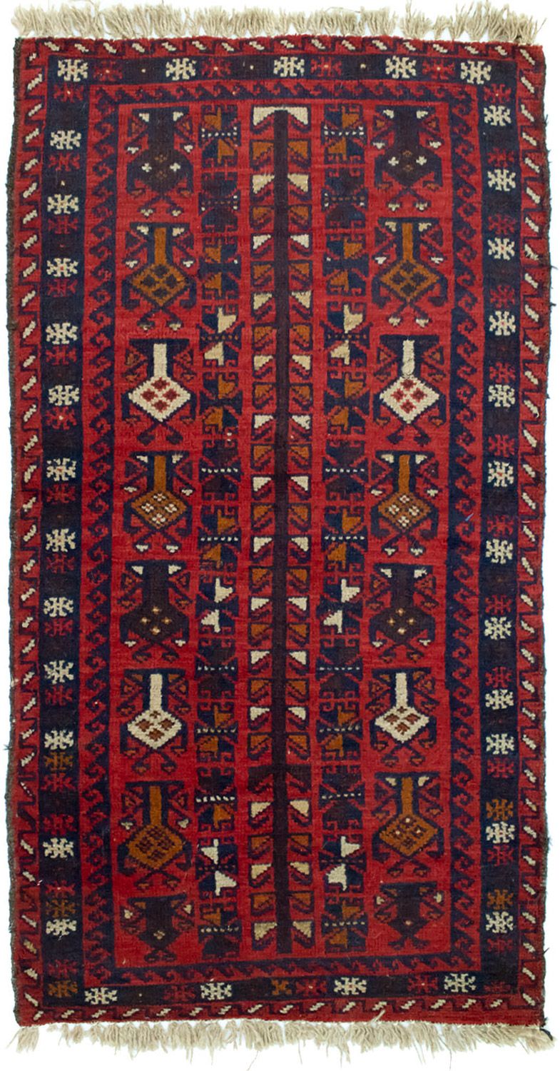 Belutsch Rug - 130 x 74 cm - red