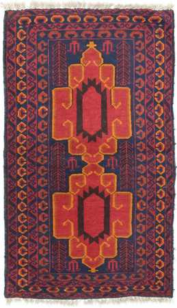 Baluch tapijt - 138 x 78 cm - blauw