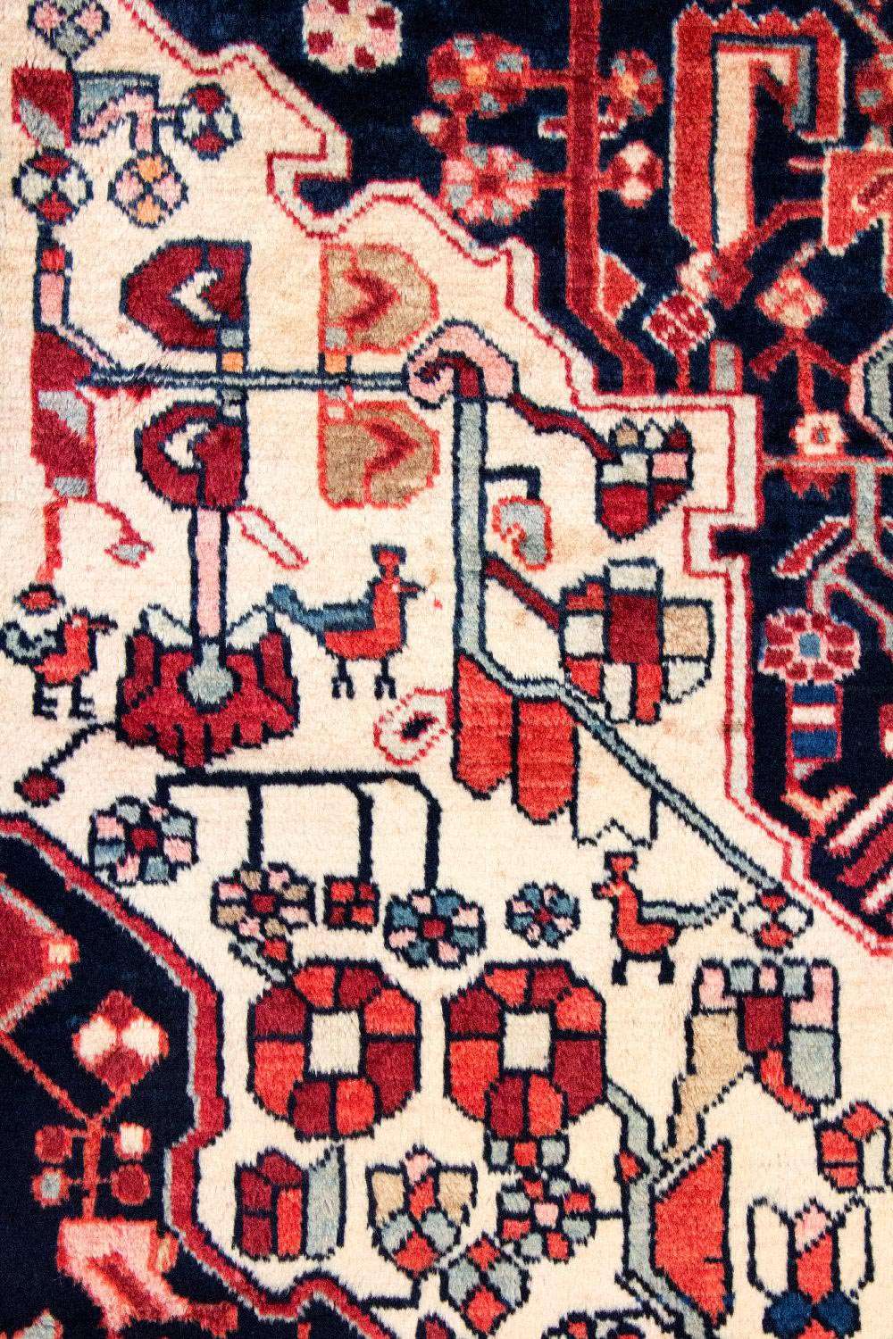 Persisk teppe - Nomadisk - 127 x 90 cm - flerfarget
