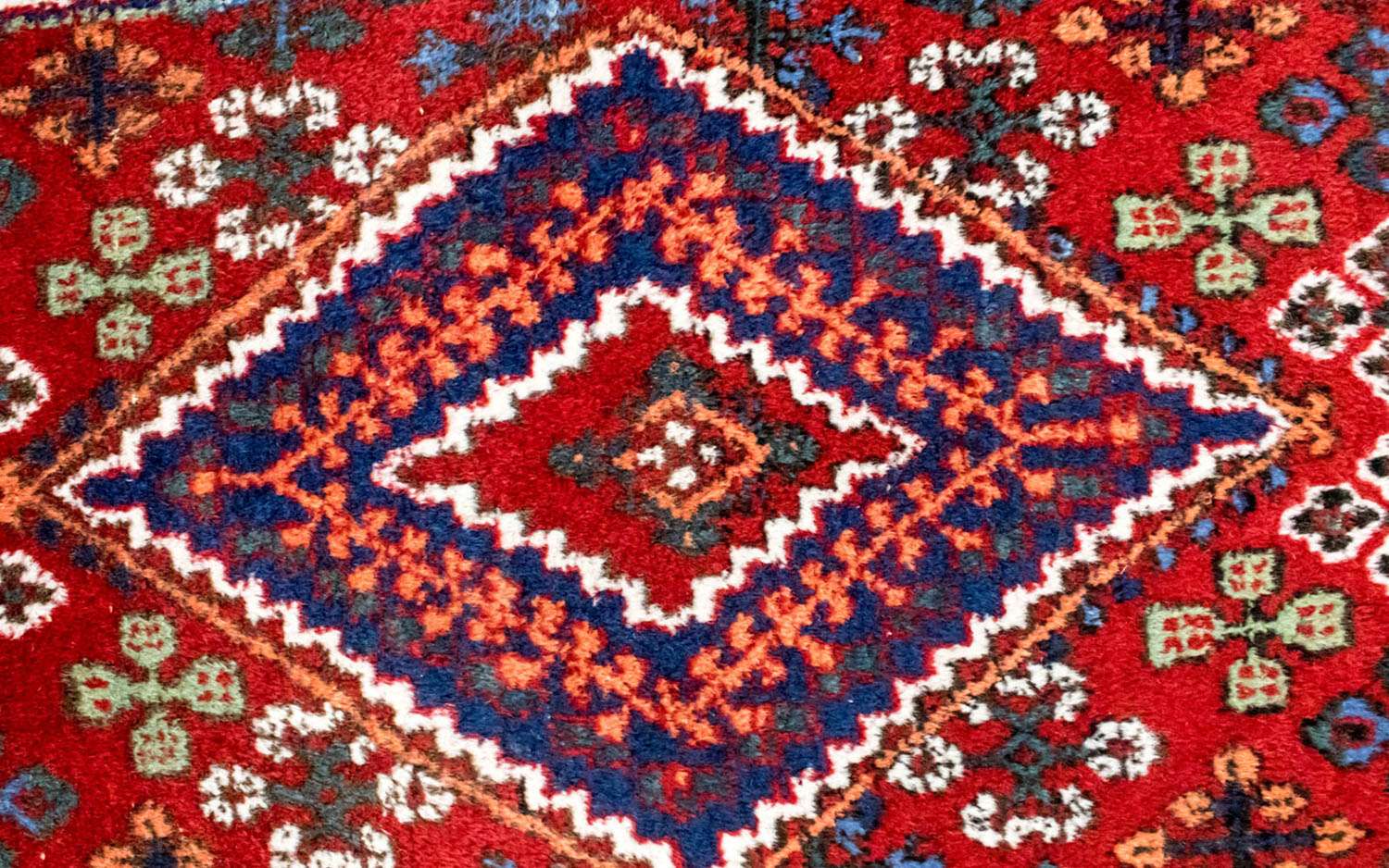 Tapis de couloir Tapis persan - Nomadic - 163 x 57 cm - rouge