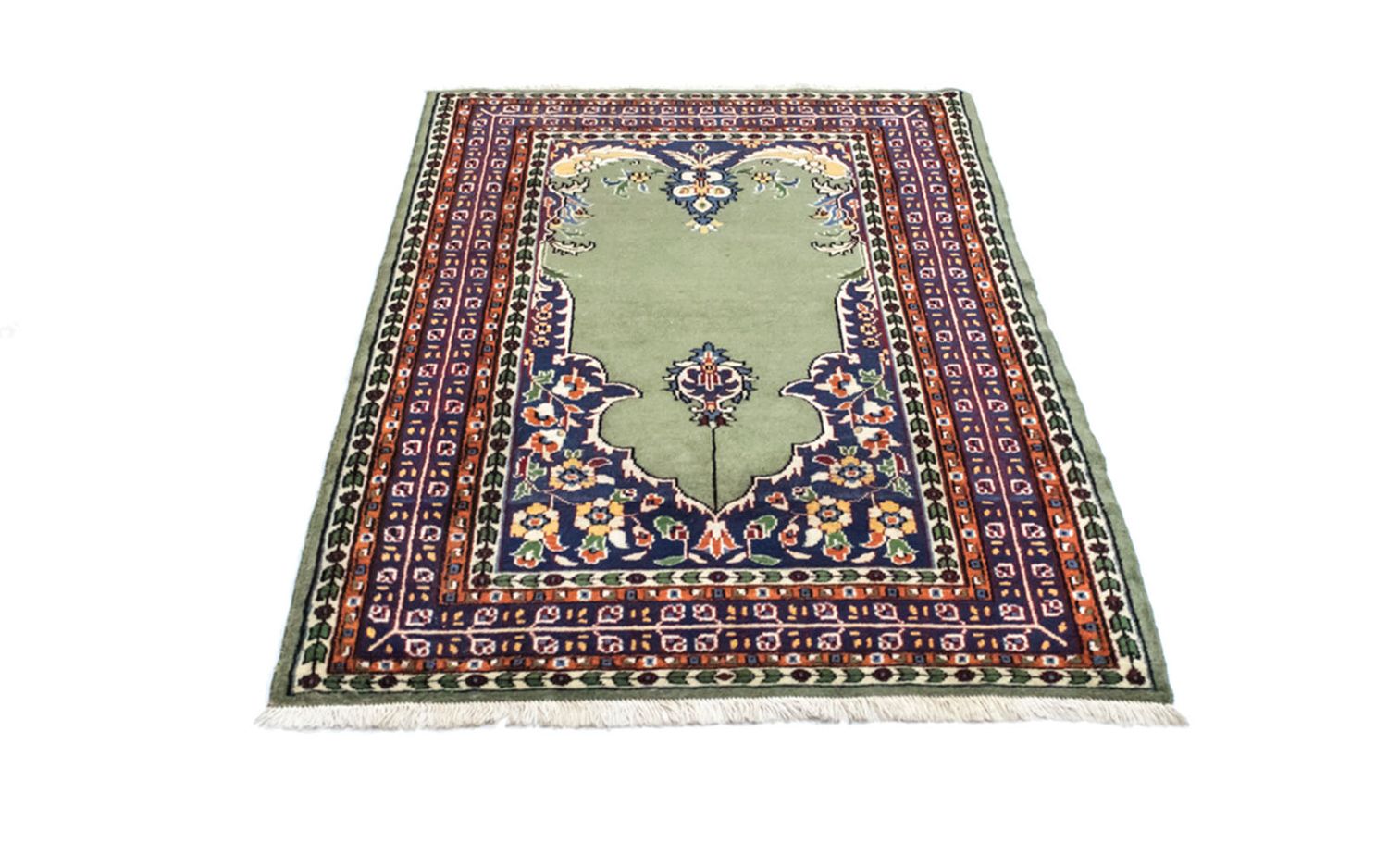 Alfombra persa - Clásica - 128 x 79 cm - verde claro