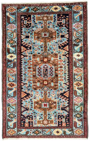 Tapis persan - Nomadic - 199 x 130 cm - bleu