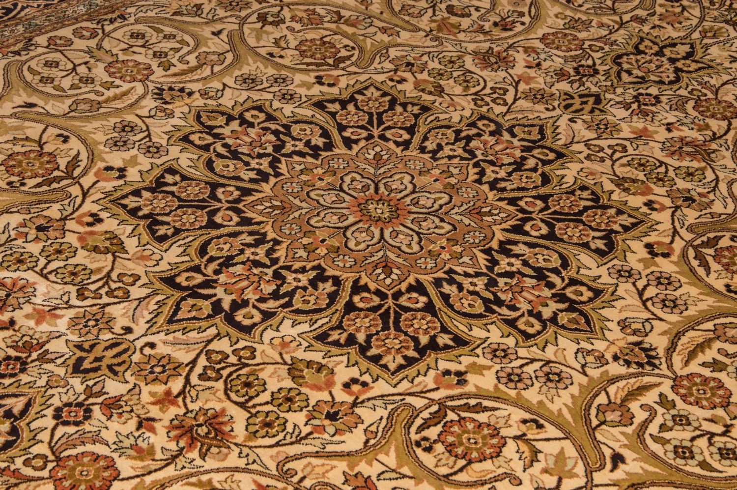 Jedwabny dywan - Kashmir Silk - 342 x 234 cm - beżowy