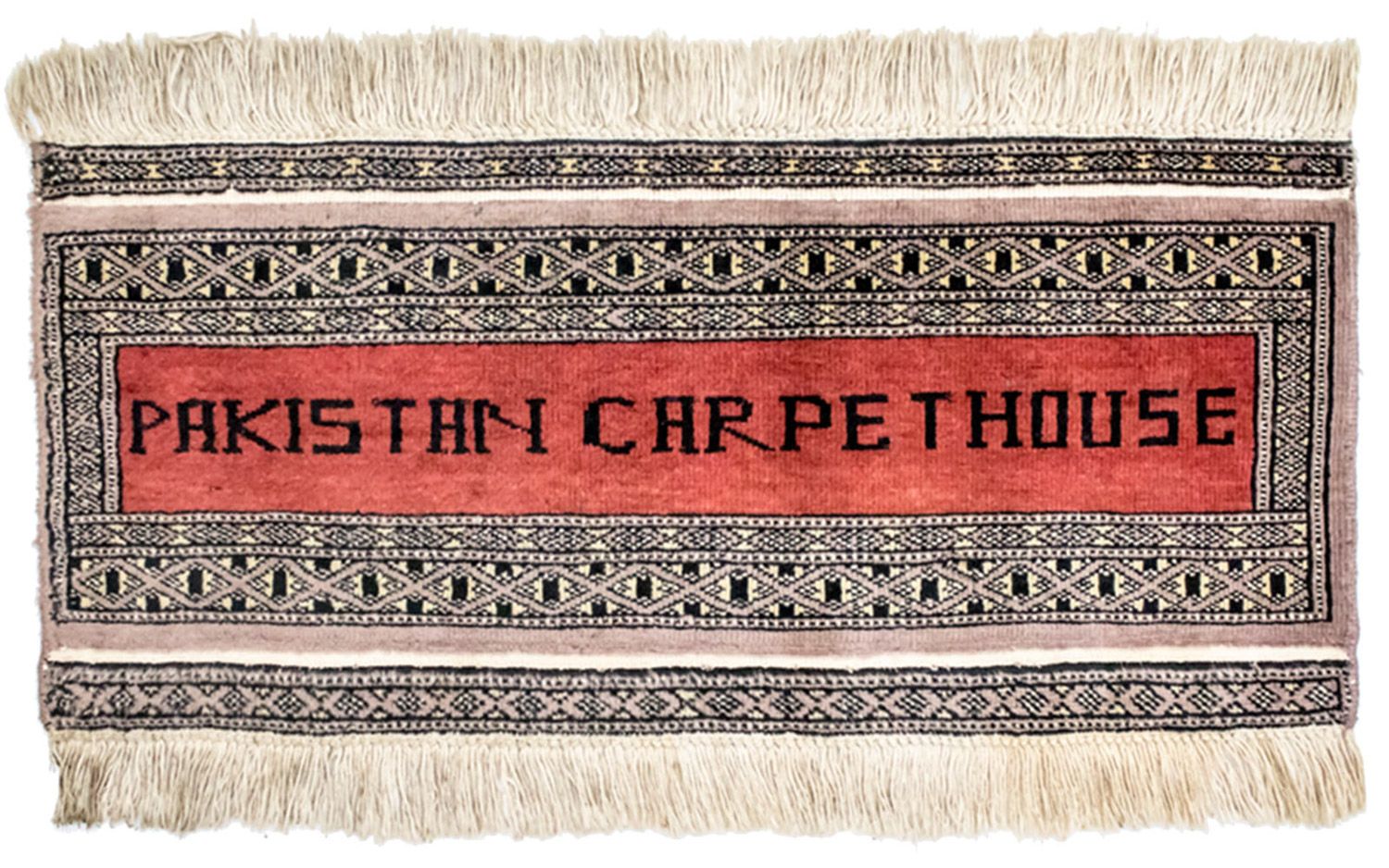 Pakistaans tapijt - 68 x 30 cm - rood