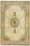 Alfombra Persa - Tabriz - Real - 294 x 198 cm - verde claro