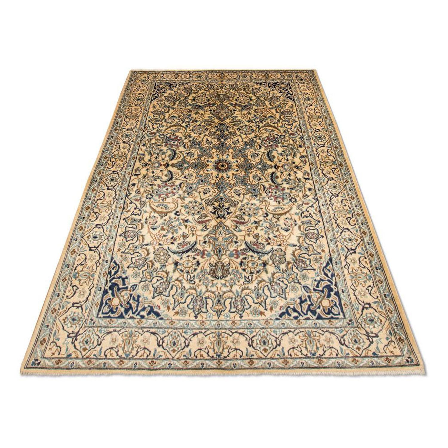 Perzisch tapijt - Nain - Koninklijk - 203 x 126 cm - beige