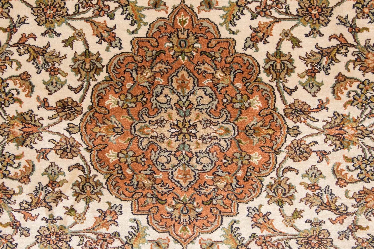 Zijden tapijt - Kashmir Silk - 157 x 90 cm - beige