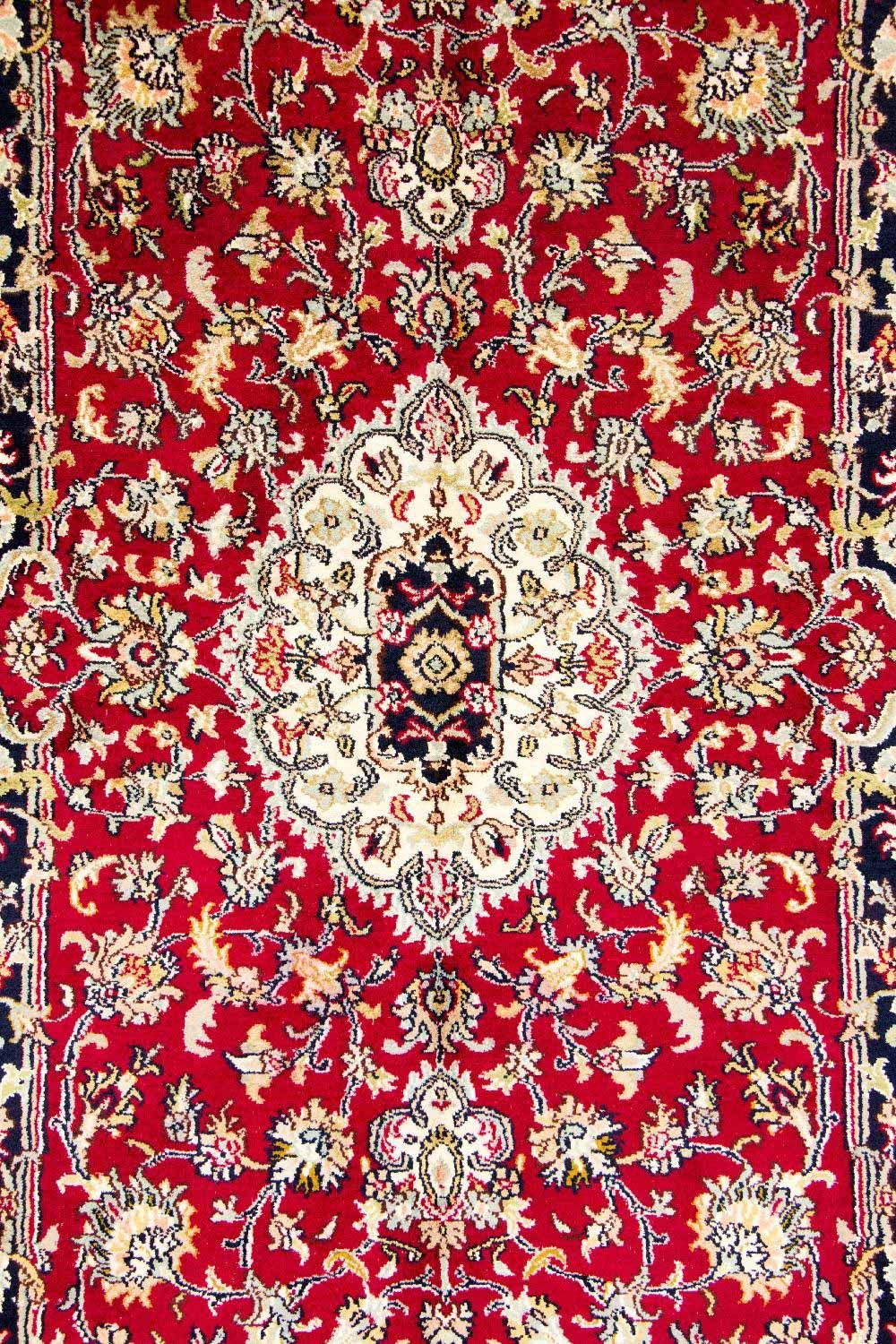 Silk Rug - Kashmir Silk - 158 x 93 cm - red