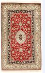 Tapis en soie - Soie du Cachemire - 158 x 93 cm - rouge