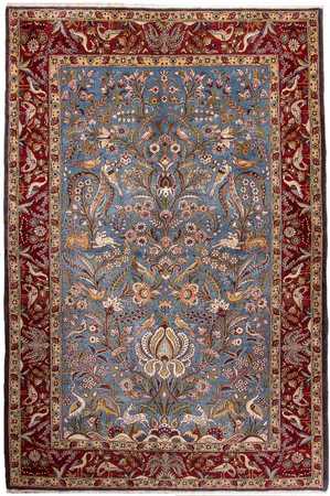 Perser Rug - Ghom - 207 x 137 cm - light blue