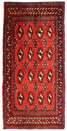 Runner Turkaman Rug - 100 x 50 cm - red