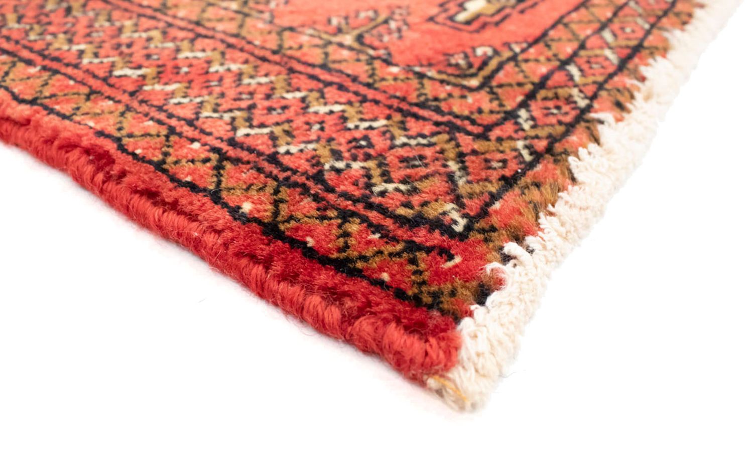 Loper Turkaman tapijt - 100 x 50 cm - rood