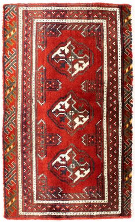 Tappeto corsia Tappeto Turkaman - 100 x 50 cm - rosso