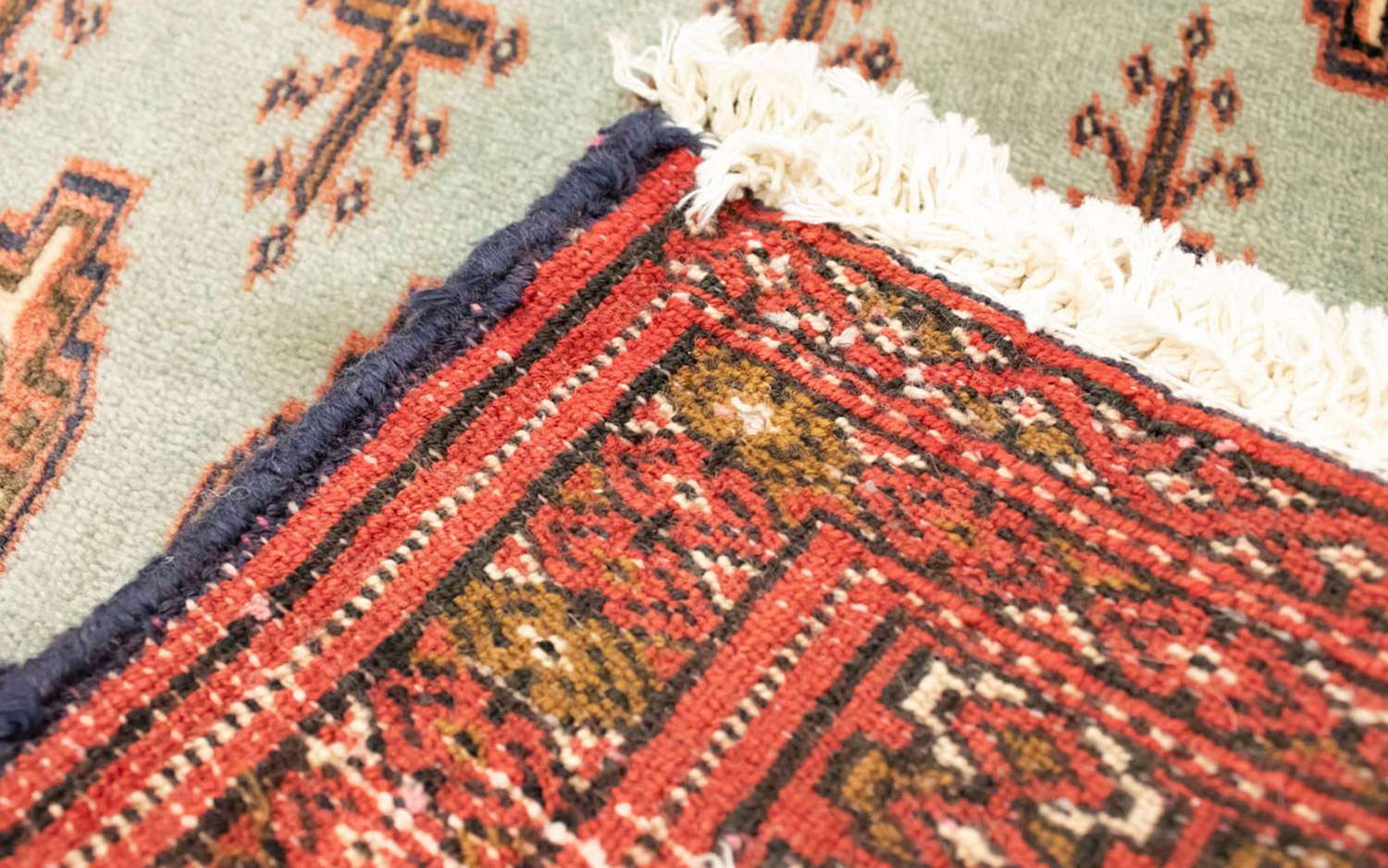 Runner Turkaman Rug - 100 x 50 cm - red