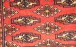 Løber Turkaman-tæppe - 100 x 50 cm - rød