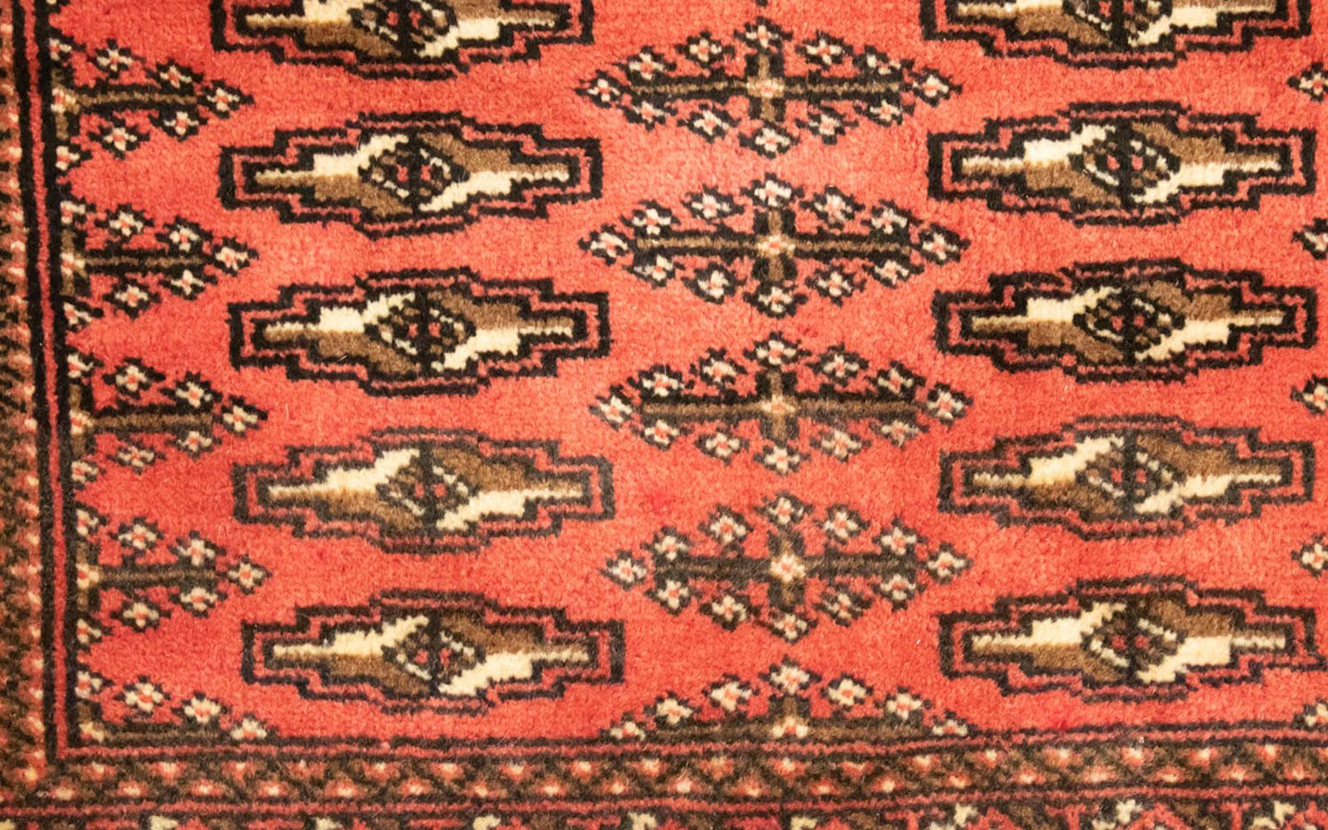 Runner Turkaman Rug - 100 x 50 cm - rust