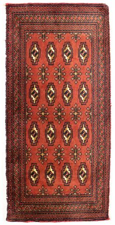 Tapis de couloir Tapis Turkaman - 100 x 50 cm - rouille